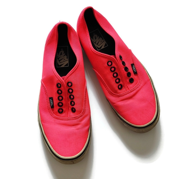 Vans Hot Pink Low Top Shoes mens 7.5 womens 9 - Picture 2 of 6